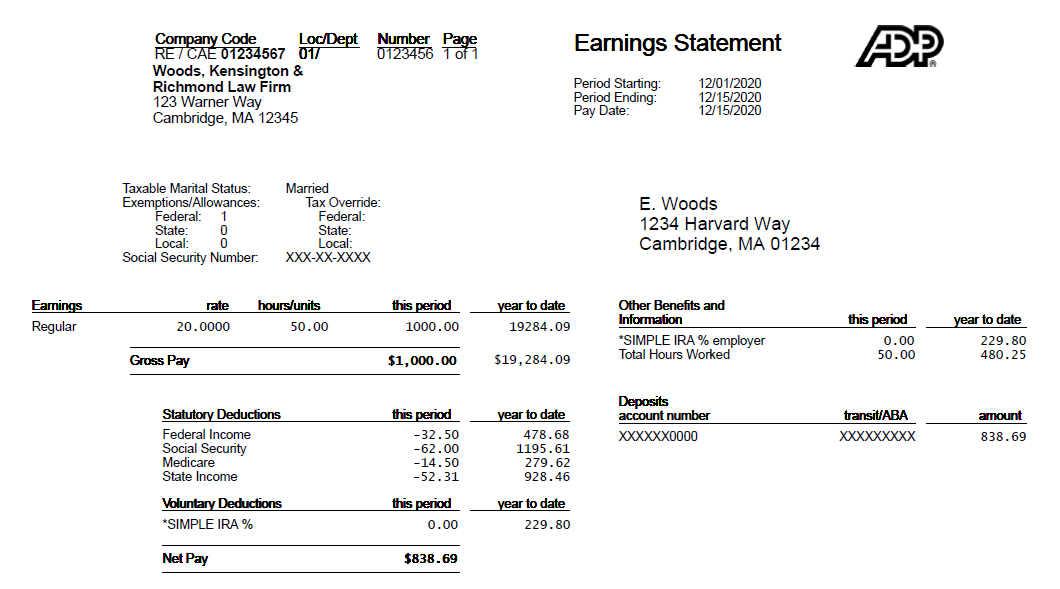 Payment Statement